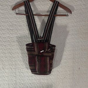 Striped Red and Black Women's Bag